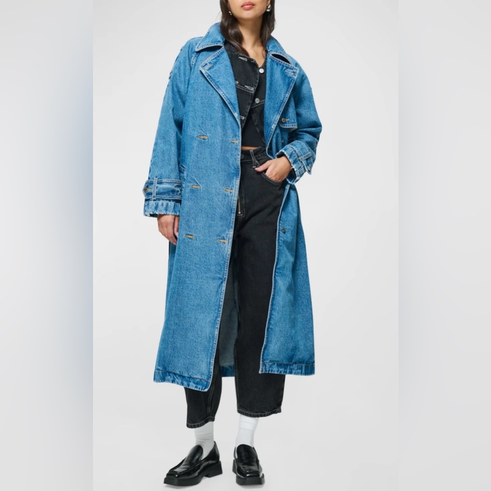 ETICA denim Jacques Trench Coat ✨NWT $398 Small - Picture 12 of 13
